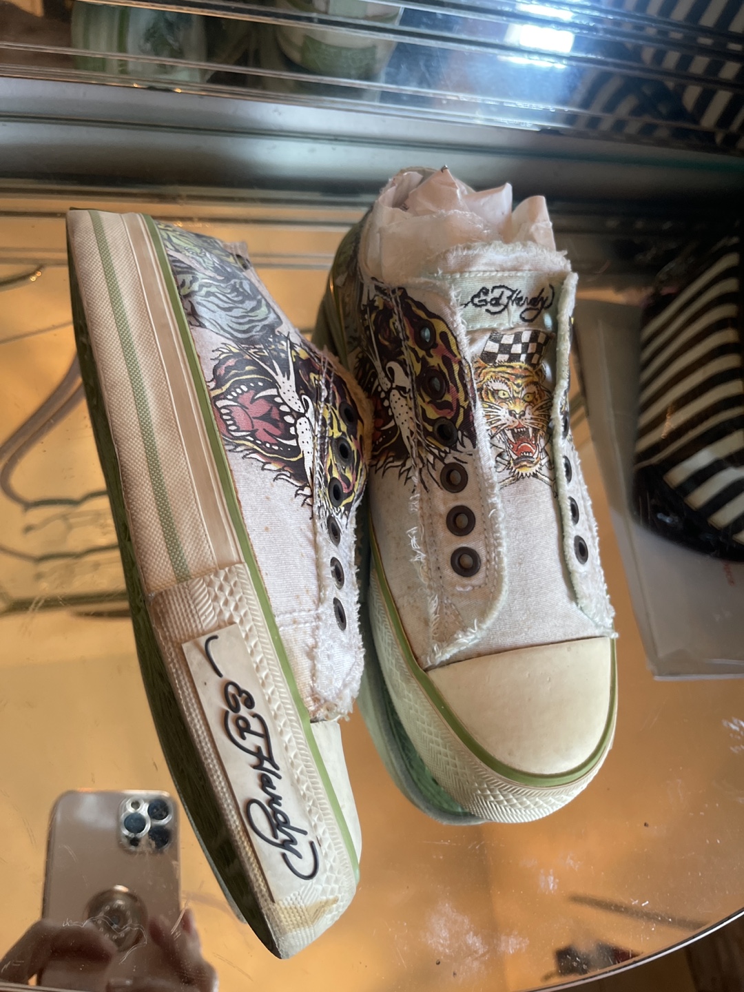 Ed Hardy Tiger Print Sneakers #freecycle - photo 2