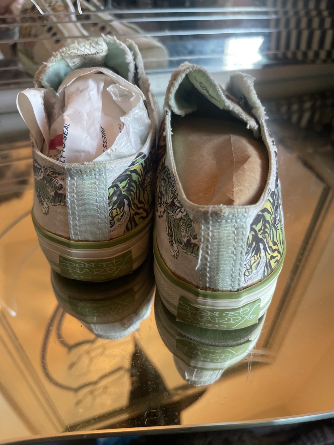 Ed Hardy Tiger Print Sneakers #freecycle - photo 3