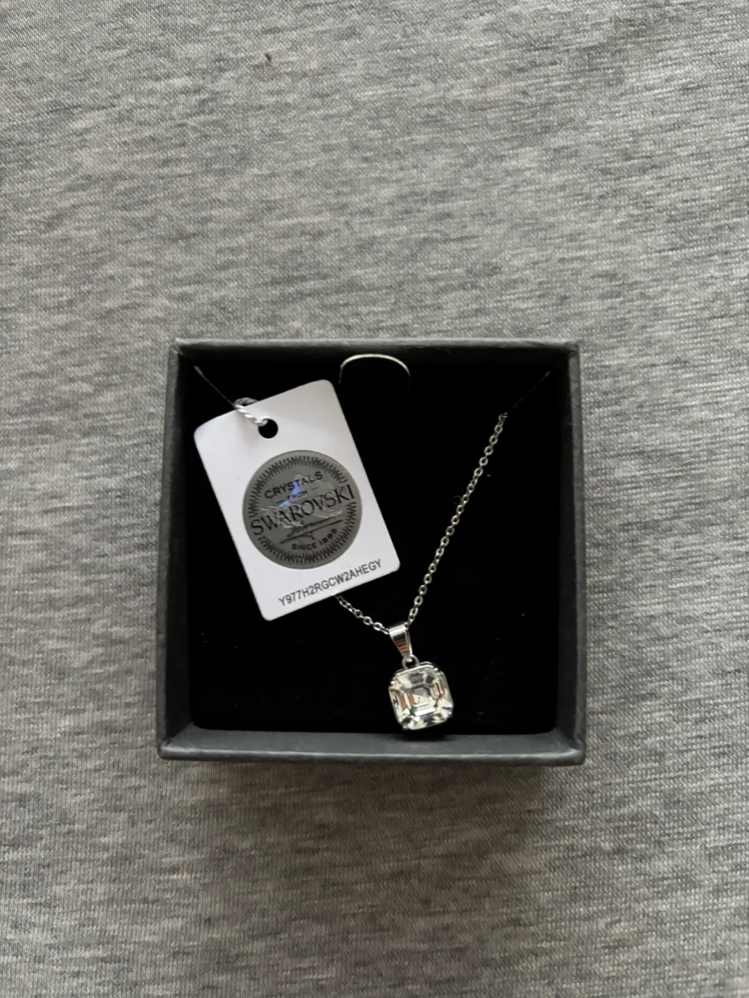 Nic and Syd Swarovski Square Pendant Necklace image indicator(2)