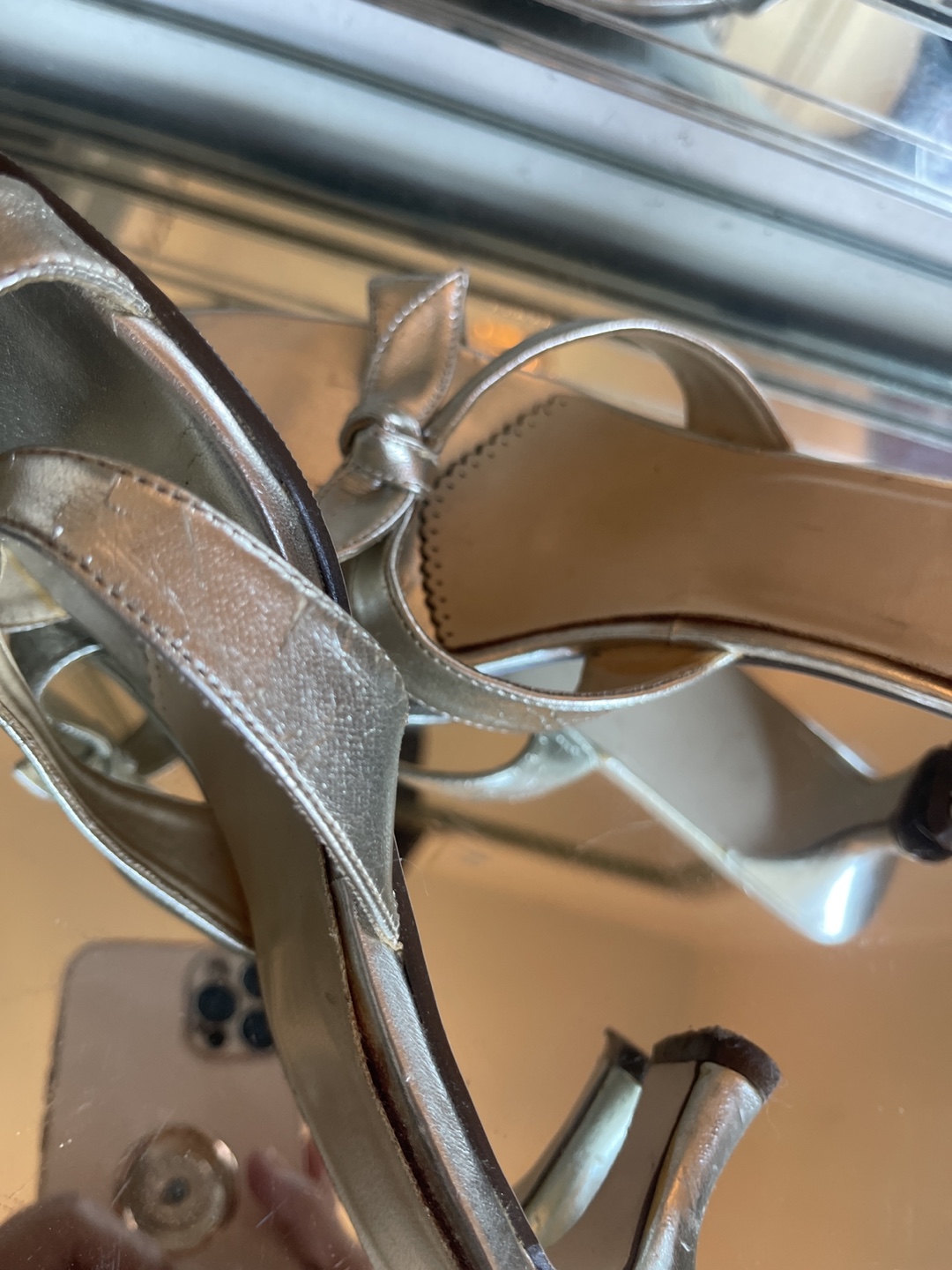 Silver Bow Sandals #freecycle - photo 4