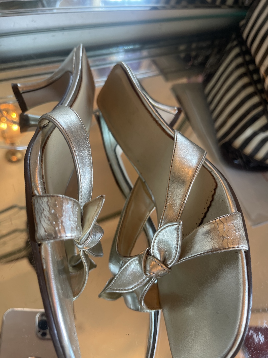 Silver Bow Sandals #freecycle - photo 2