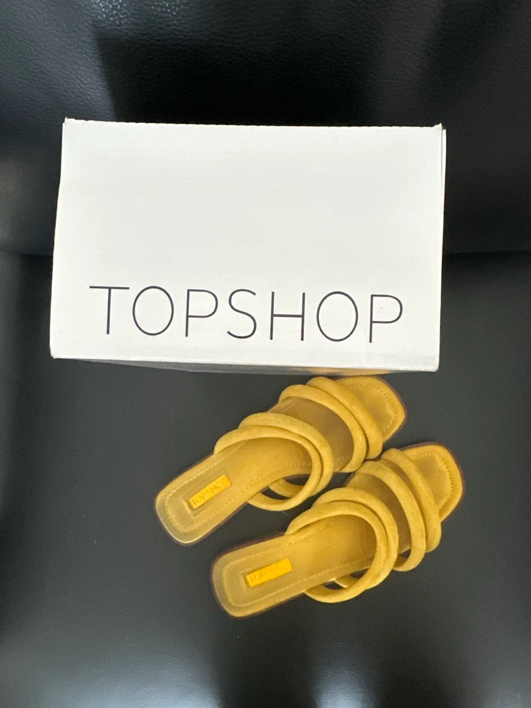 TOPSHOP Yellow Strappy Sandals thumbnail