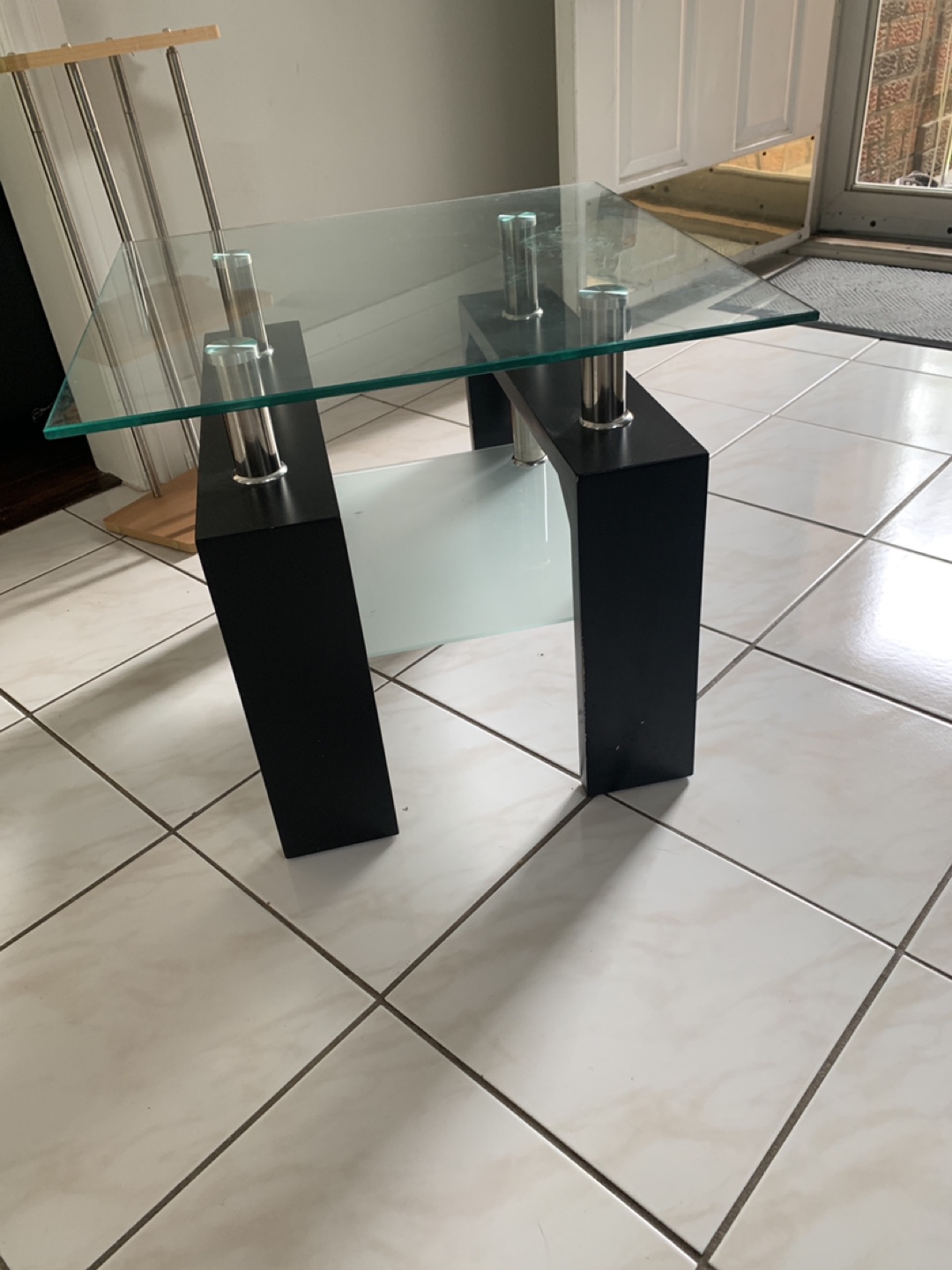 Glass and Black side table - photo 2