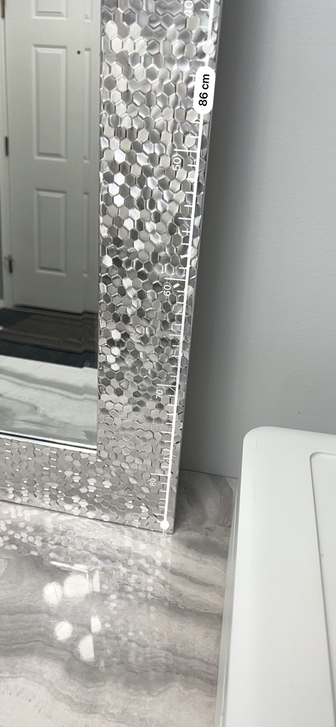 Silver Mirror with Hexagon Frame - photo 4