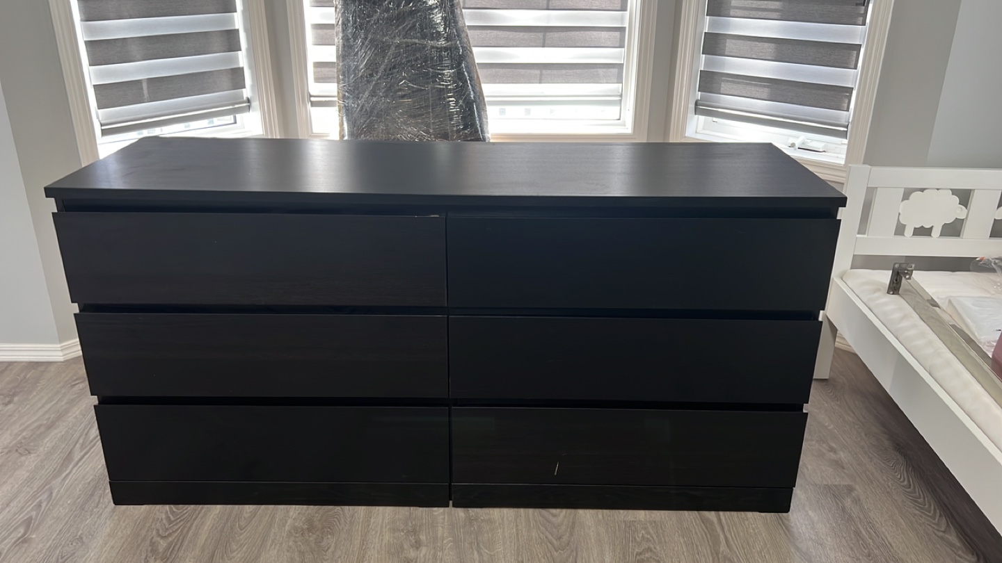 IKEA MALM 6-Drawer Dresser - Black - photo 2