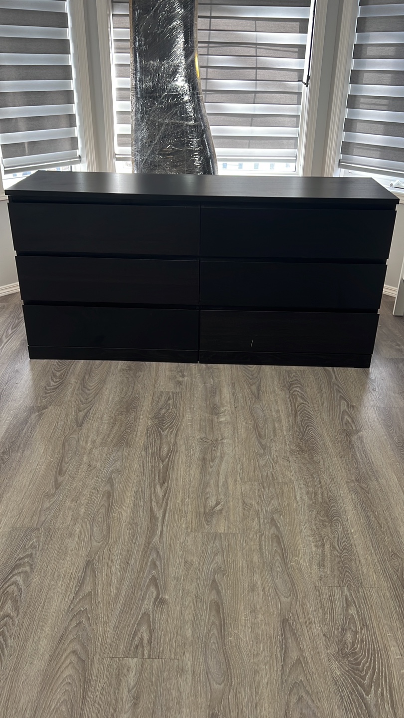 IKEA MALM 6-Drawer Dresser - Black
