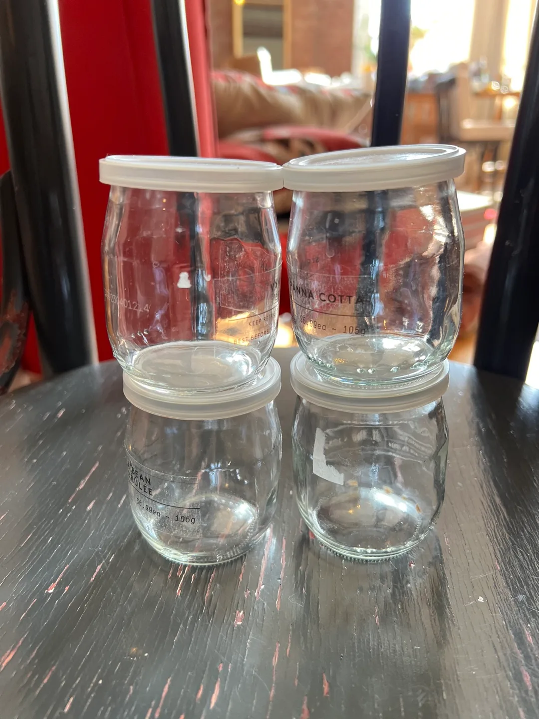 4 Glass Jars with Lids #freecycle thumbnail