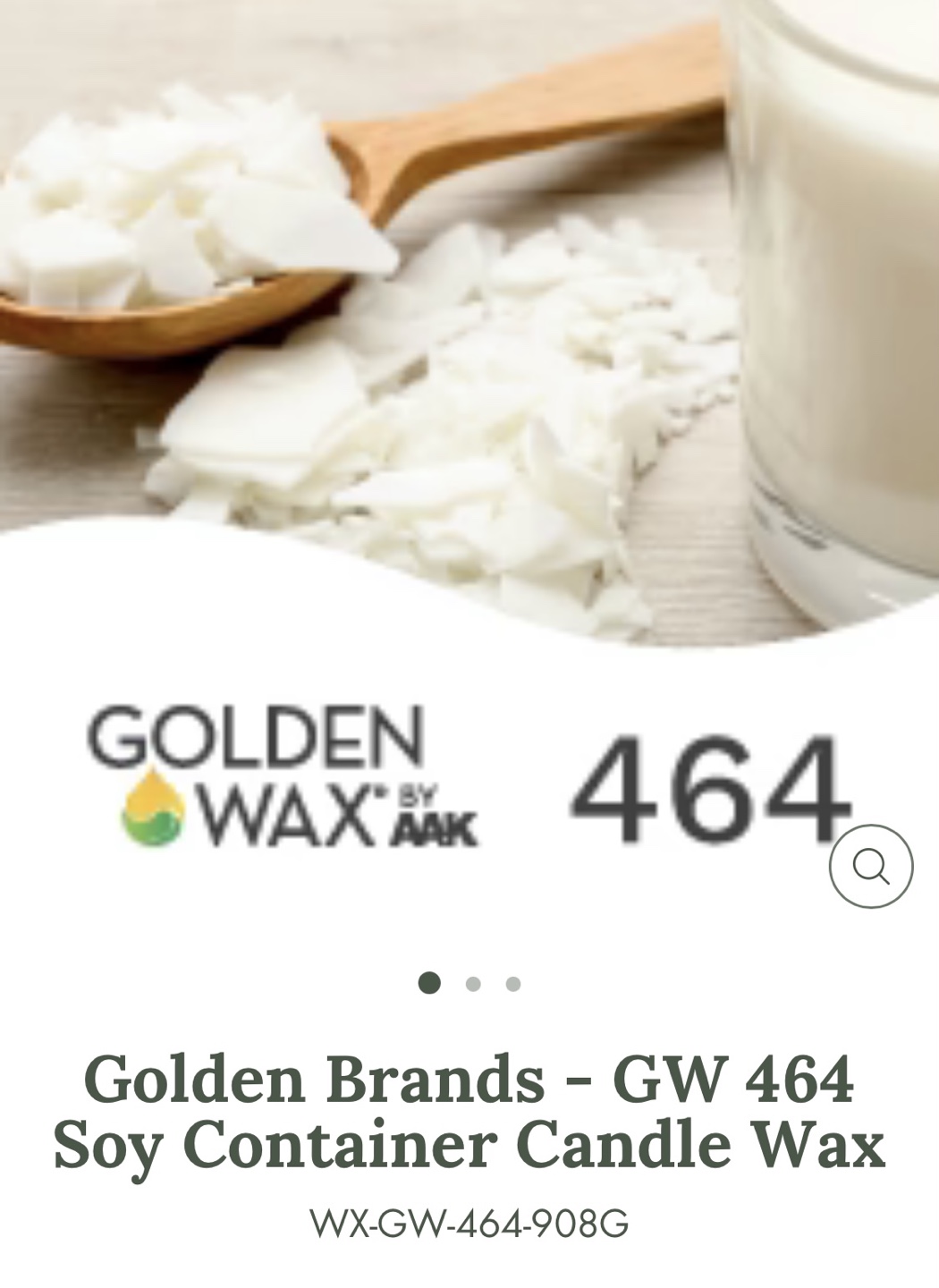 Golden Brands - GW 464 Soy Container Candle Wax