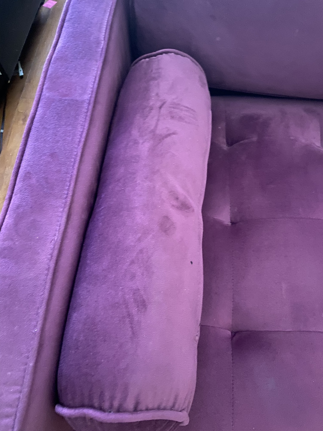 Purple Velvet Sofa gently used