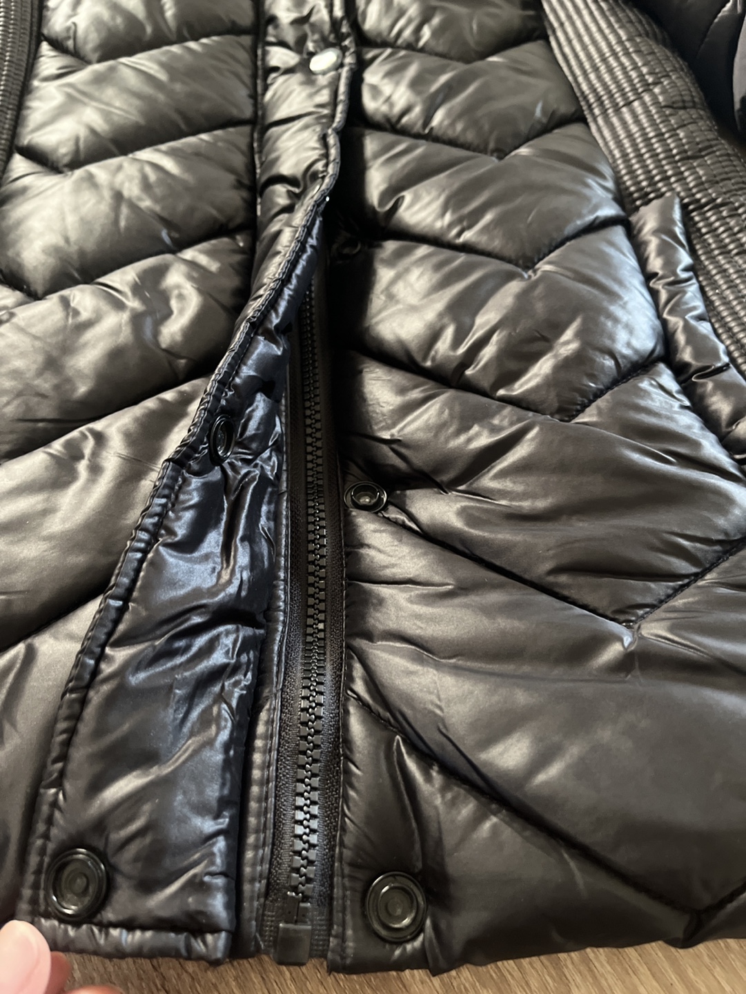 Justice Girls Black Puffer Jacket Size 8/10 - photo 3