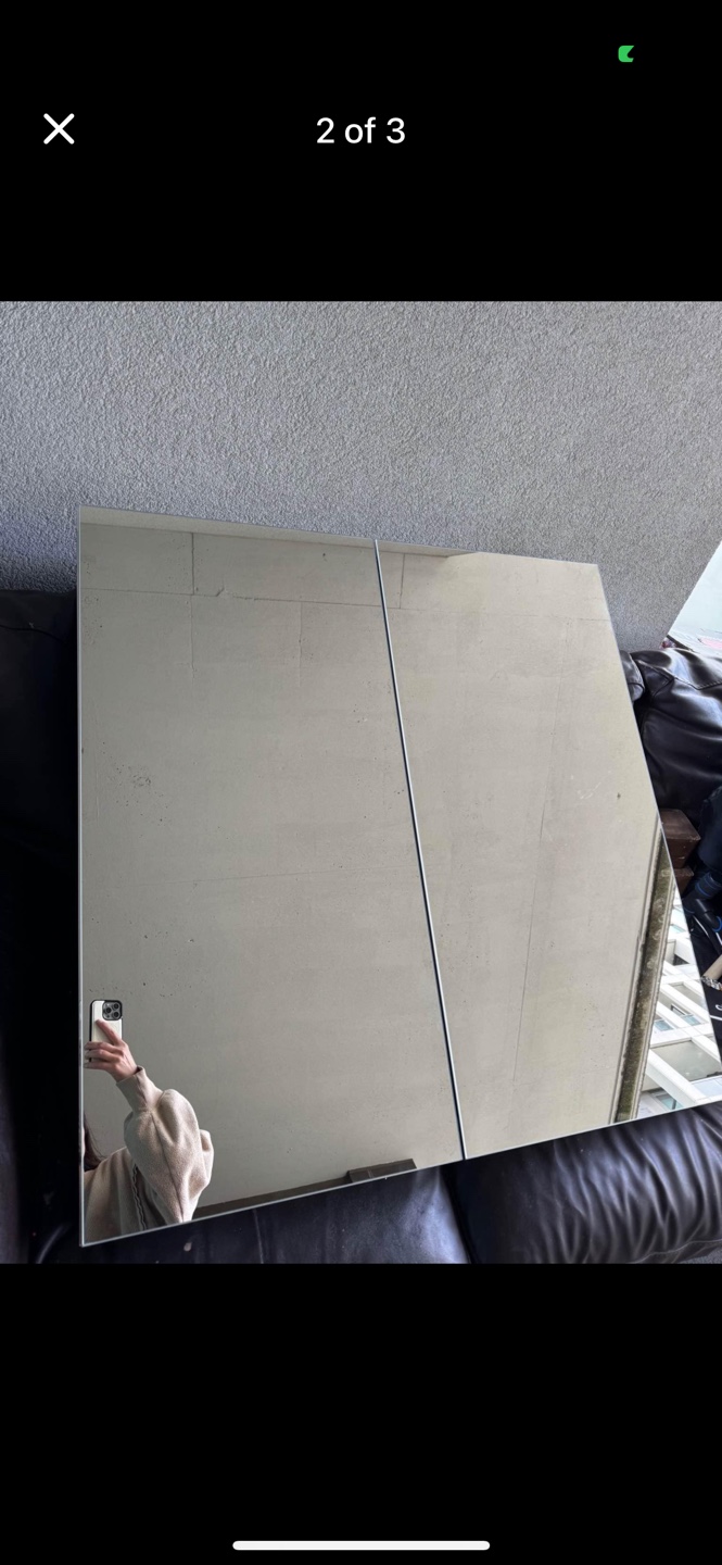 LETTAN, IKEA Mirror cabinet with doors, mirror effect/mirror - photo 2