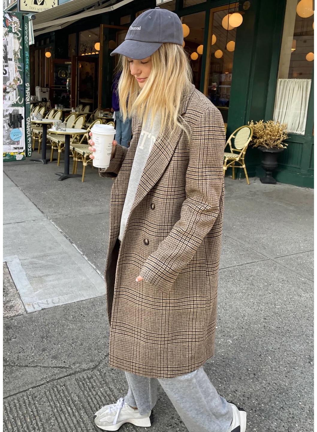 Oak + Fort - Double-Breasted Wool Blend Coat - photo 4