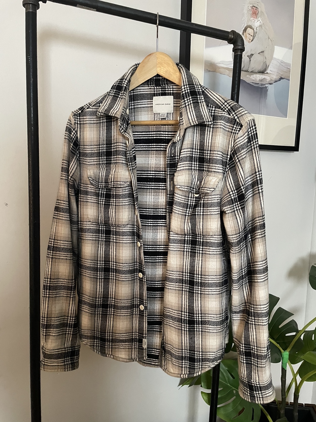 American eagle plaid jacket