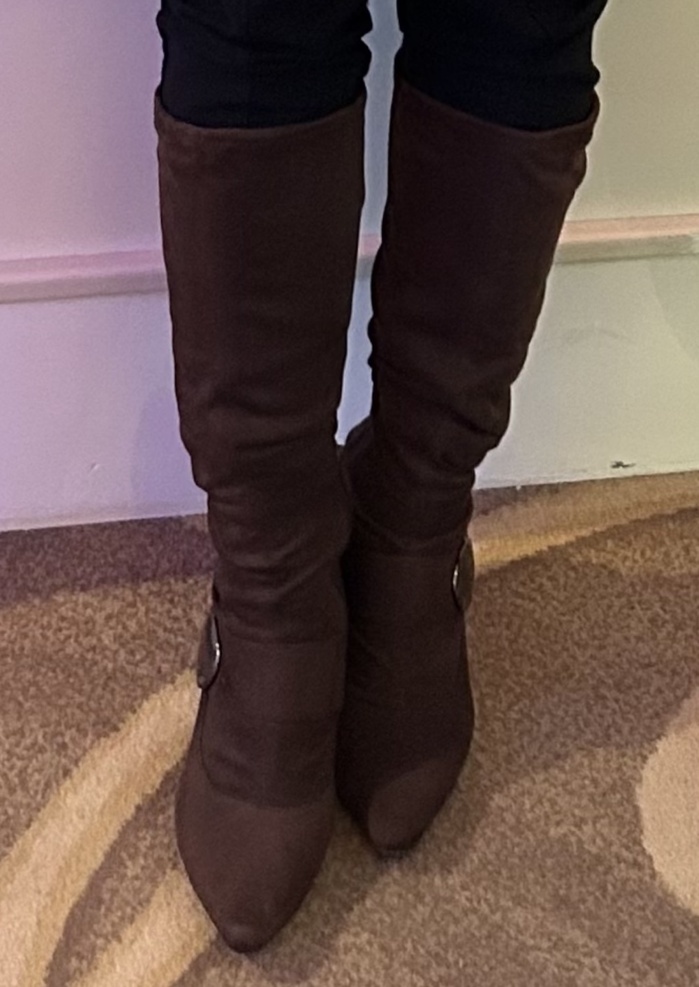 BCBGIRL Brown Suede Knee High Boots