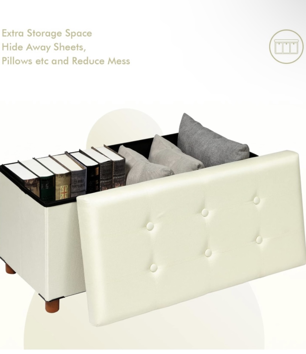 Storage Ottoman with Lid - photo 2