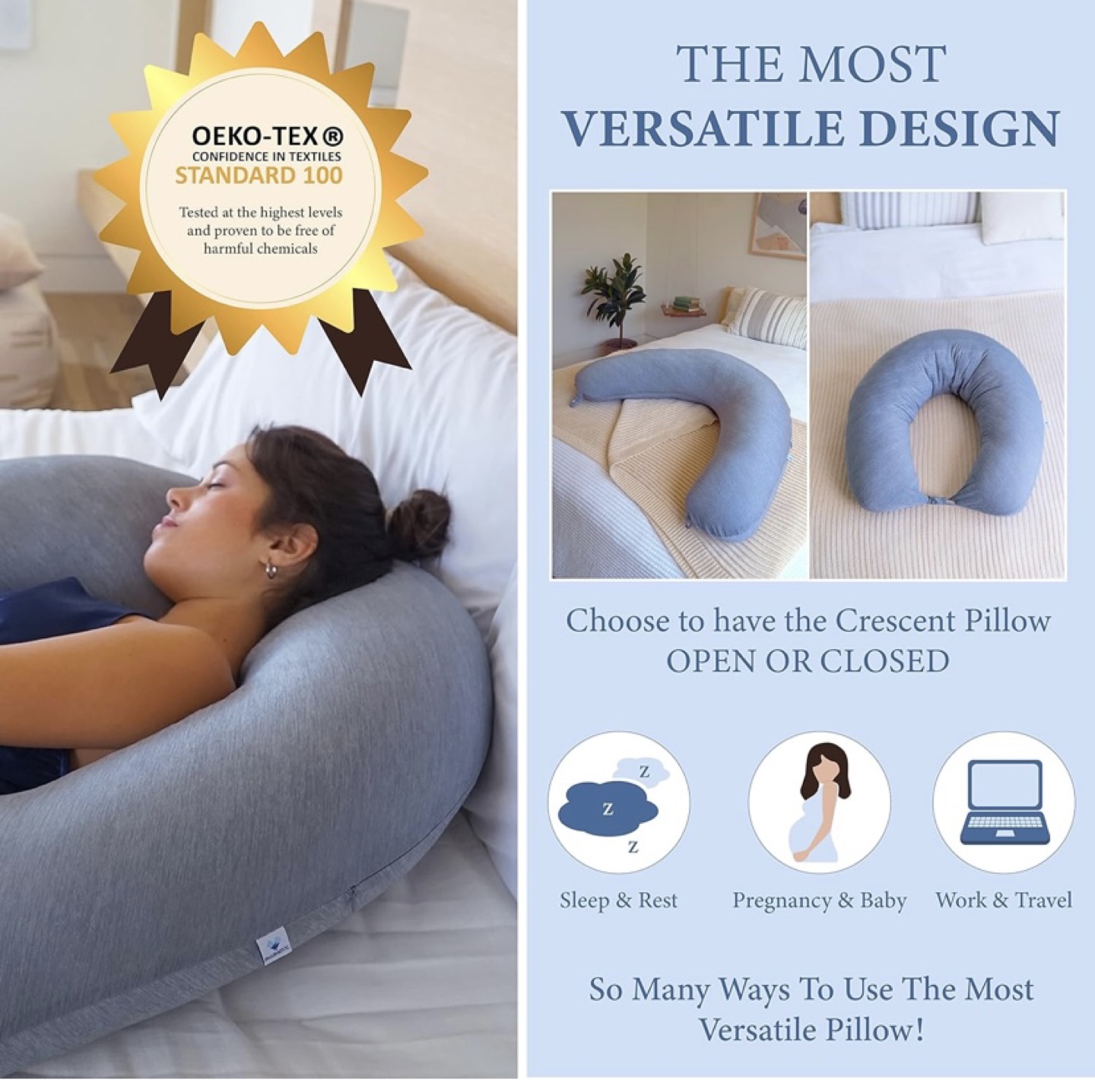 Pharmedoc Crescent Body Pillow