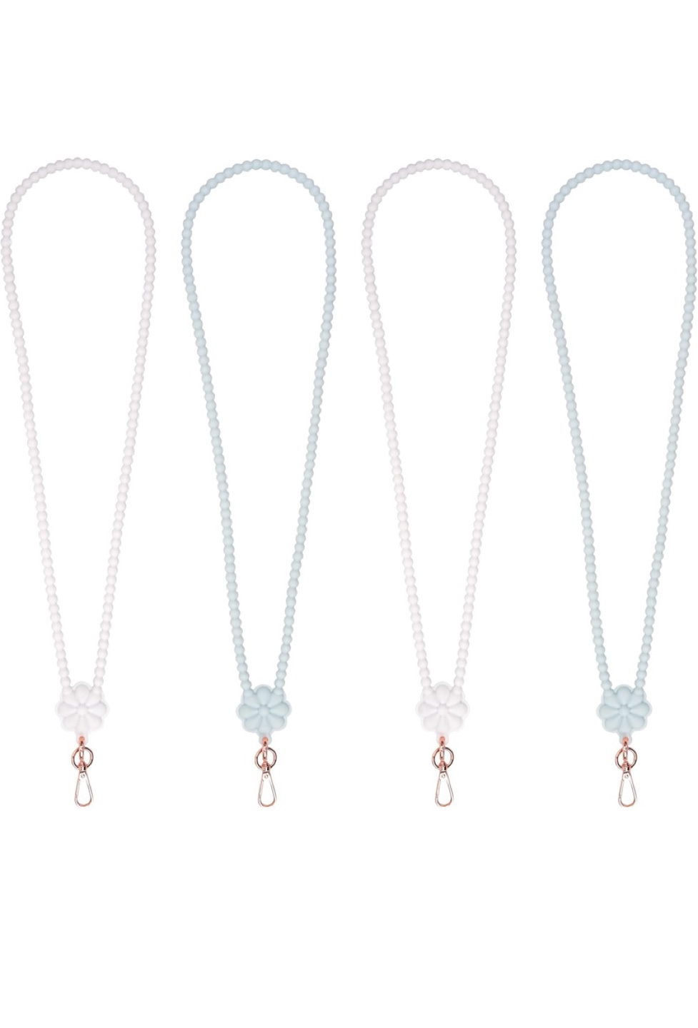 4 Pack Silicone Lanyards with ID Badge Holders - photo 3