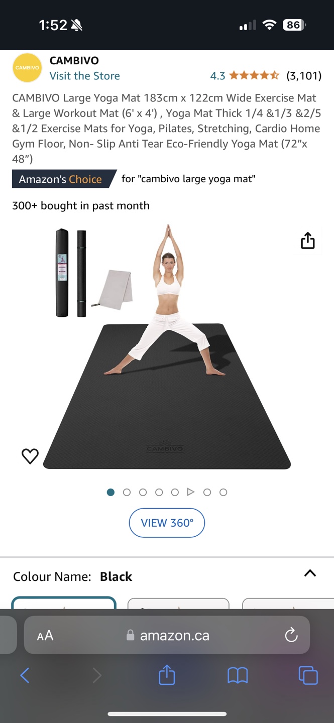 #freecycle FREE Cambivo 6’ x 4’ Yoga Mat! - photo 3