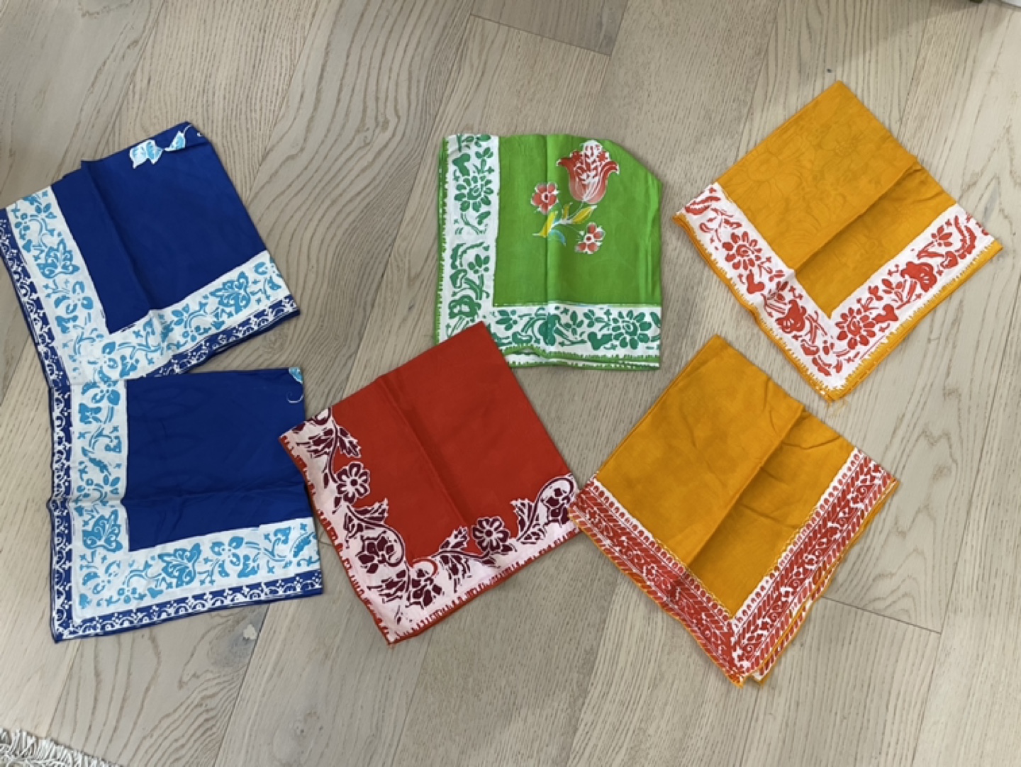 Set of 12 batik napkins