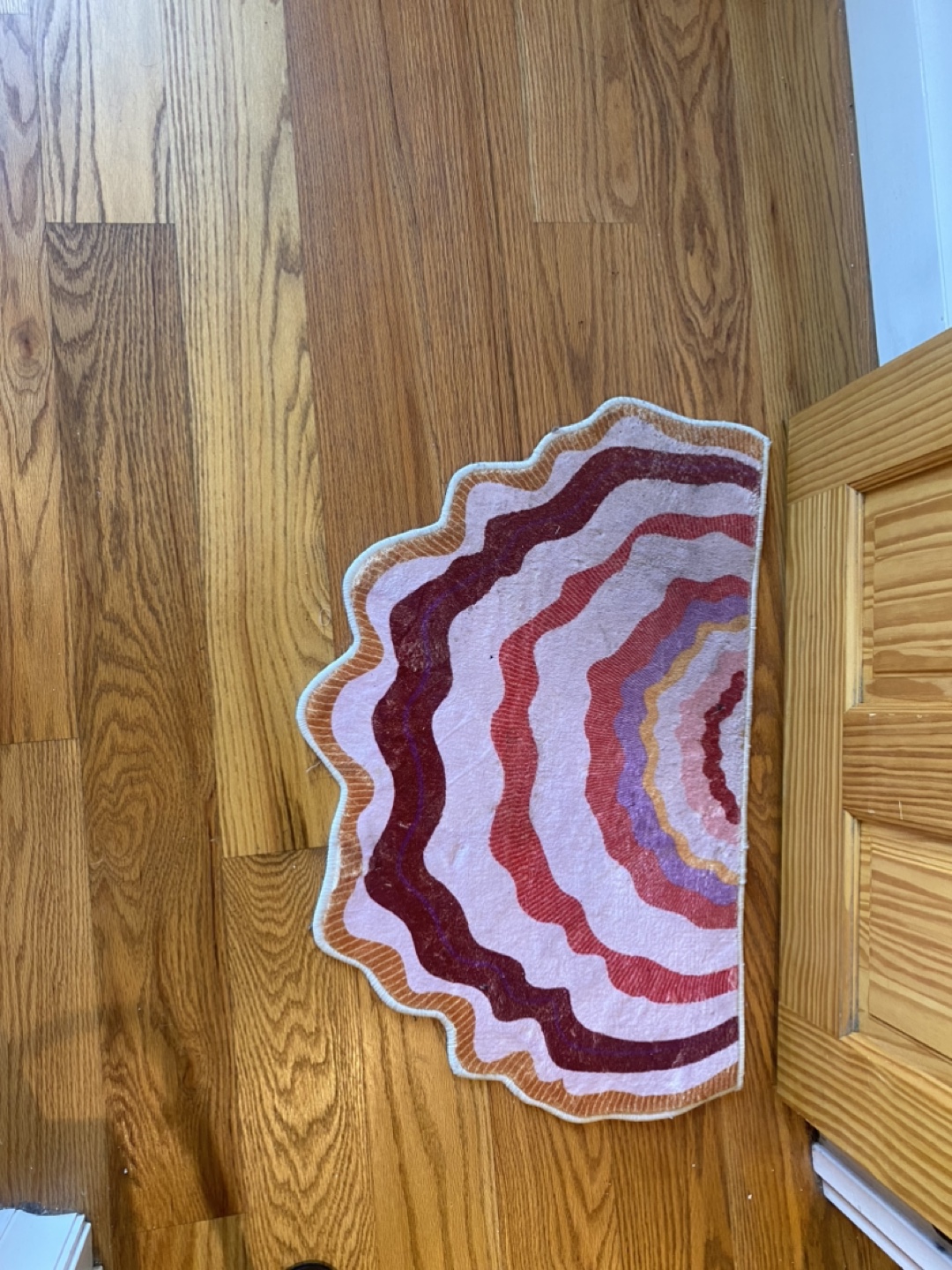 Pink and Purple Abstract Rug - photo 2