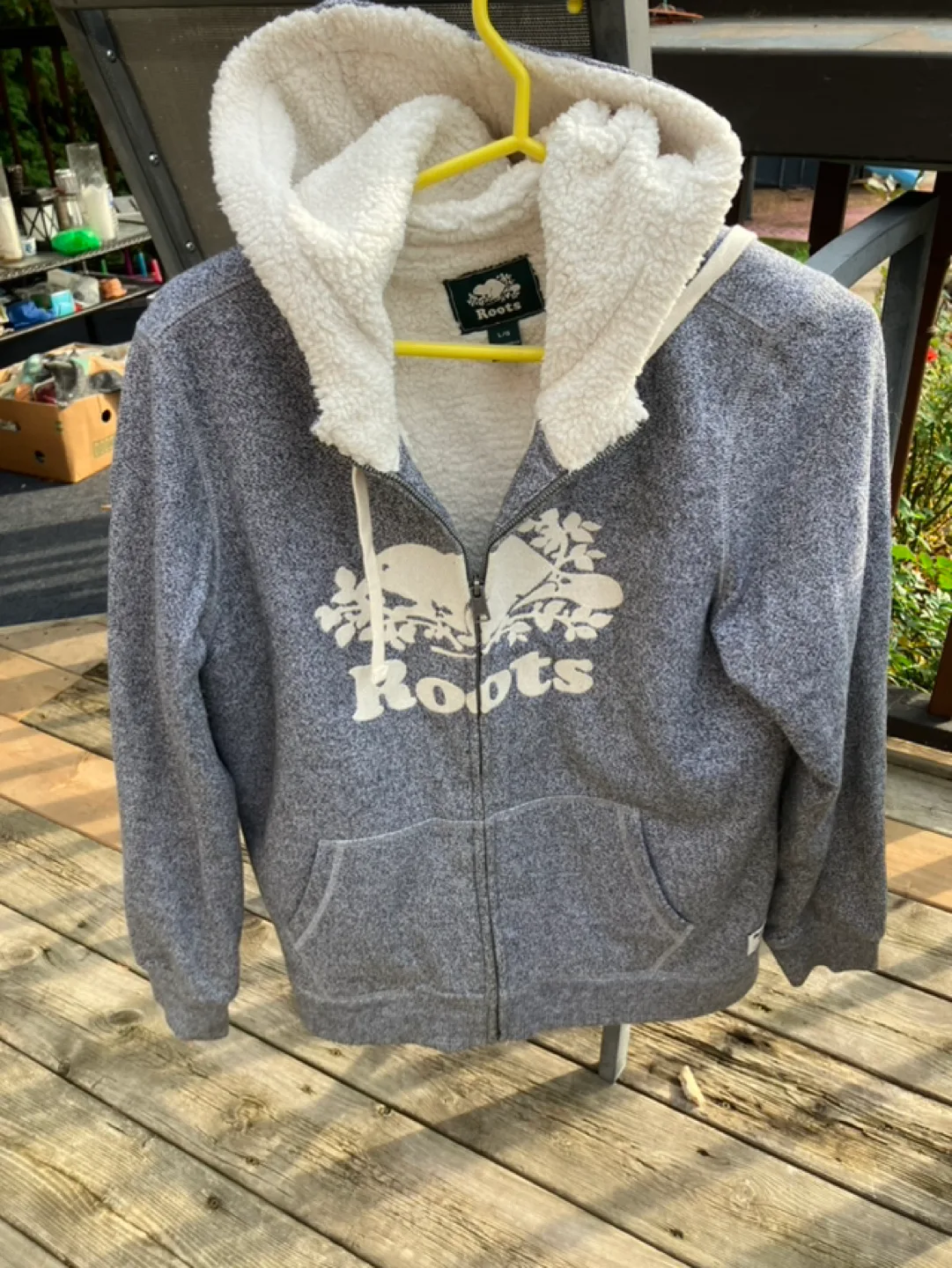 Roots Grey Fleece Zip-Up Hoodie thumbnail