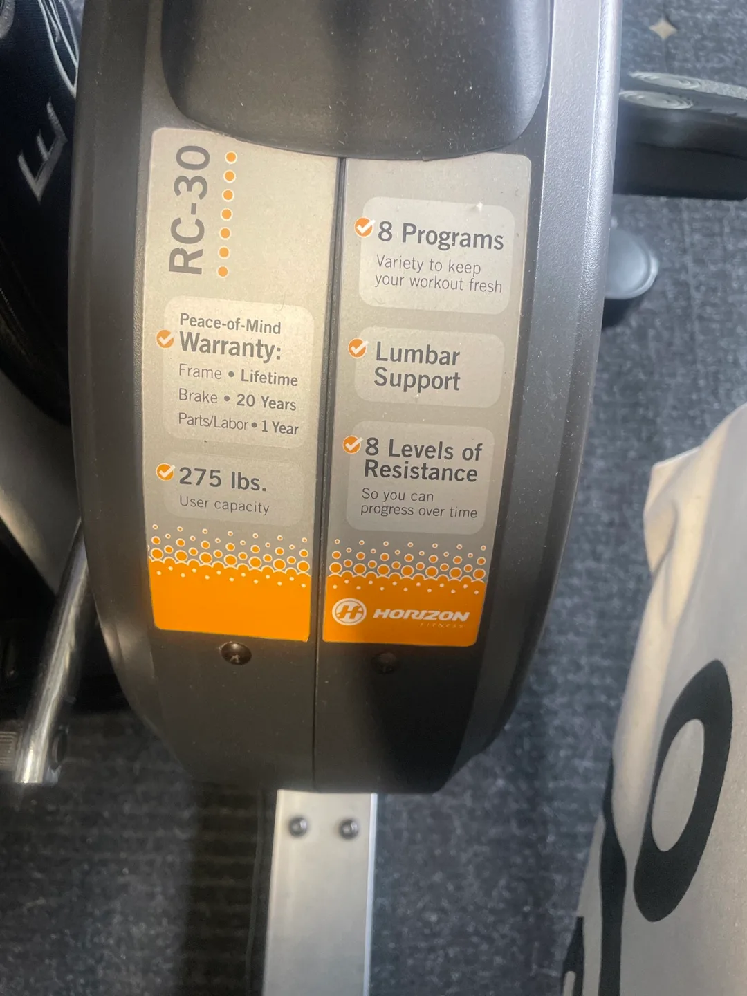 Horizon Fitness Recumbent Bike image indicator(7)