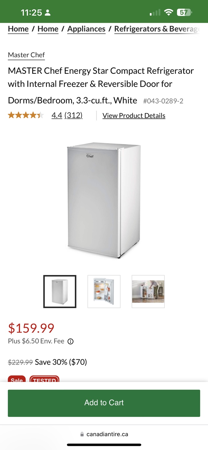Master Chef Compact Refrigerator - photo 5