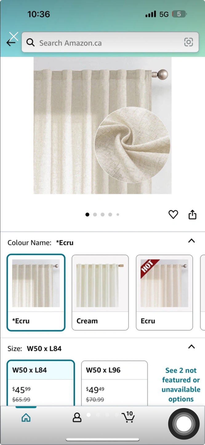 Beige Linen Look Curtains