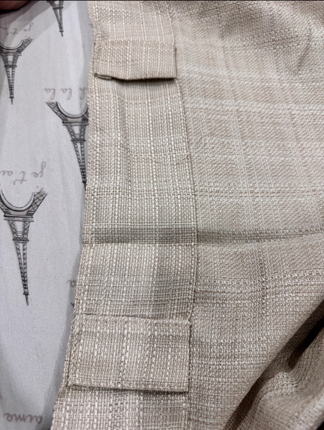Beige Linen Look Curtains - photo 3