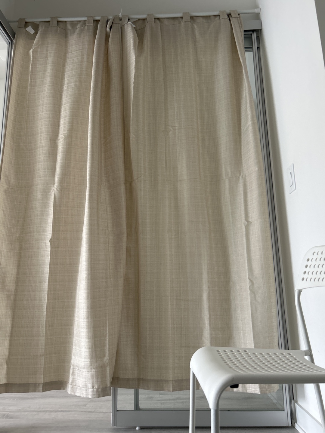 Beige Linen Look Curtains - photo 2