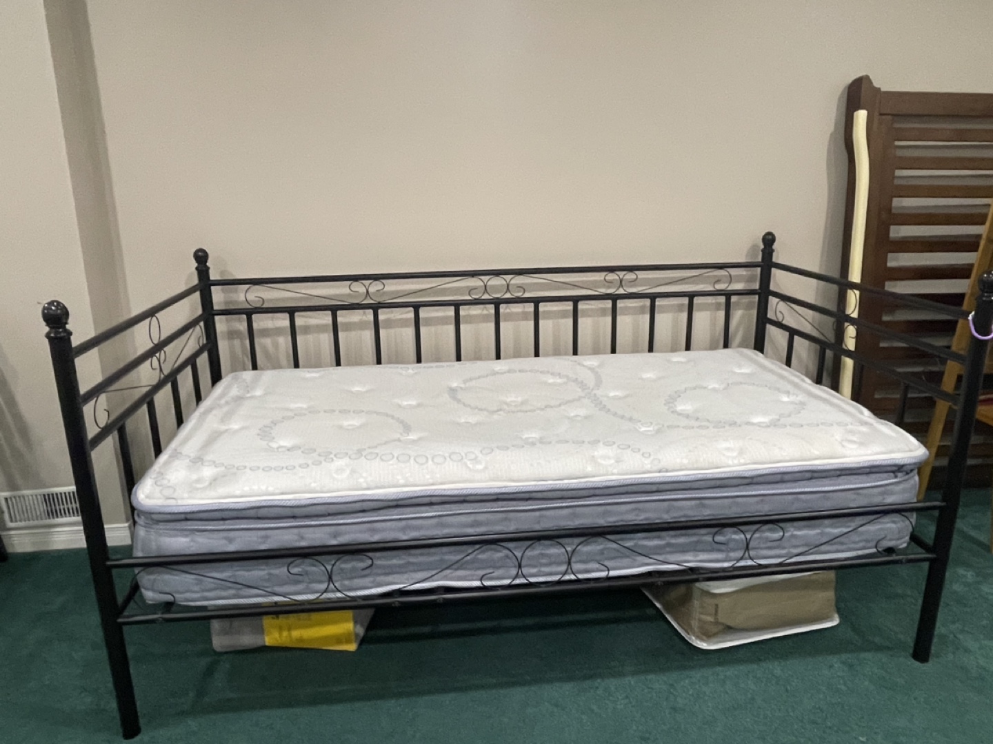 Black twin Metal Daybed Frame and mattress - photo 3
