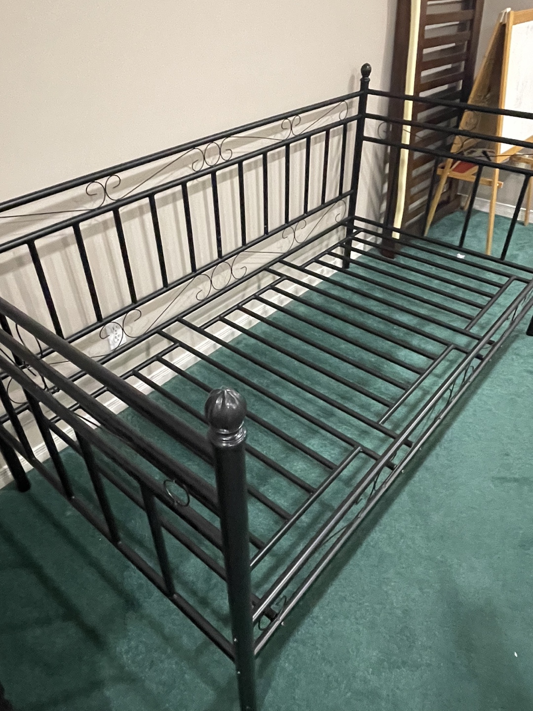 Black twin Metal Daybed Frame and mattress - photo 2