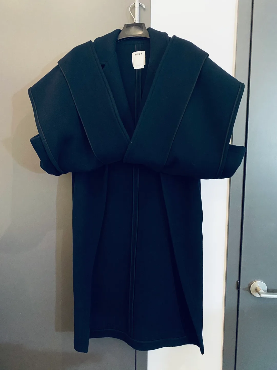 DKNY Navy Blue Long women’s coat image indicator(2)