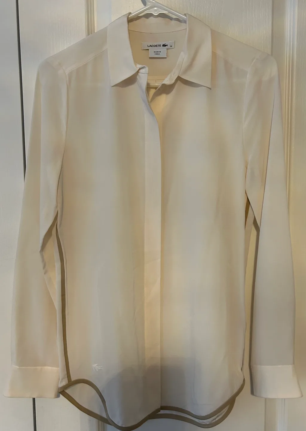 Lacoste Women's White Button-Down Shirt image indicator(2)