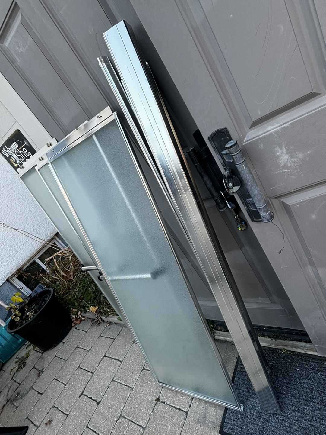 3 door shower door