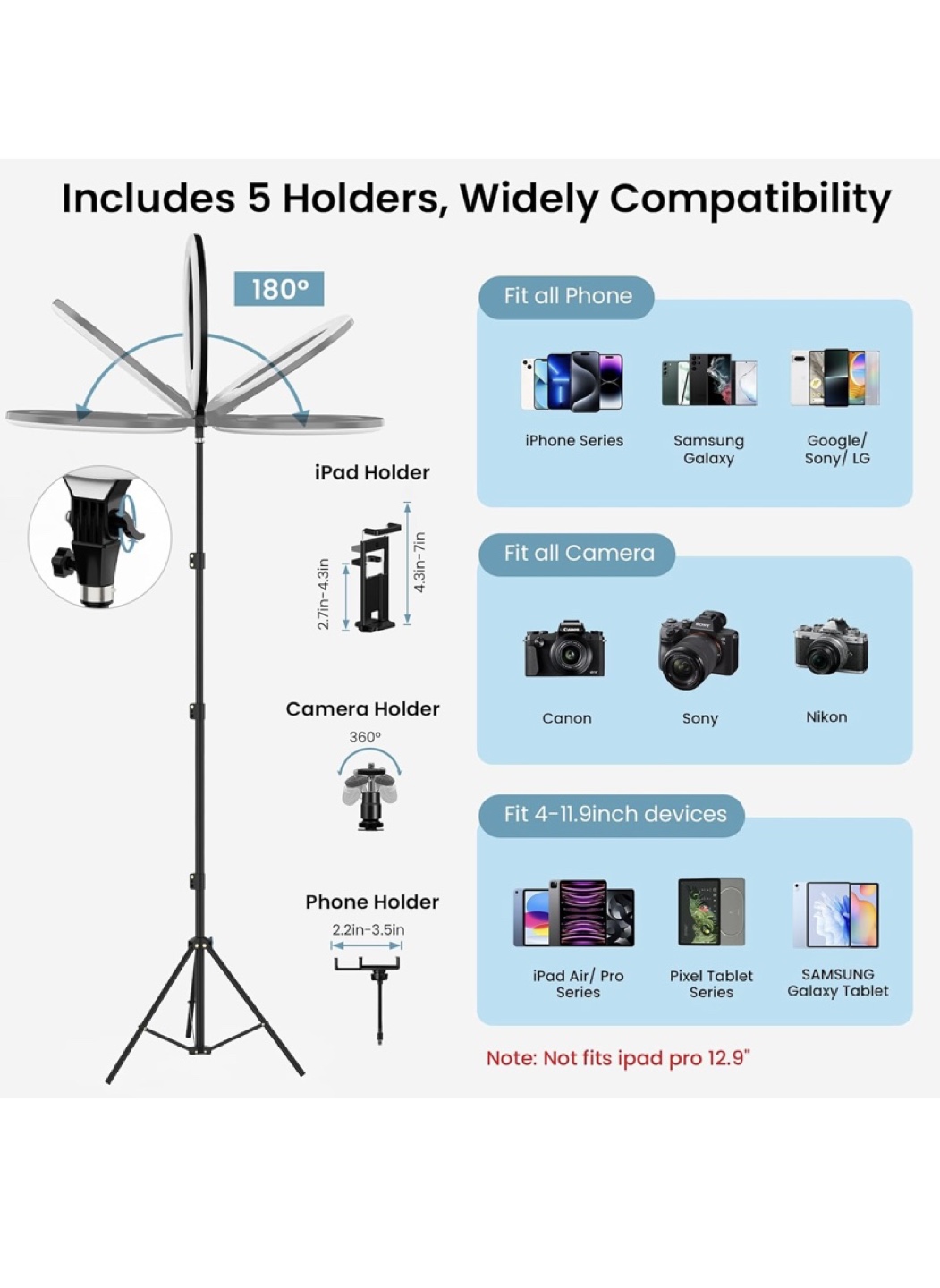 22 Inch Ring Light with Stand & Remote - photo 5