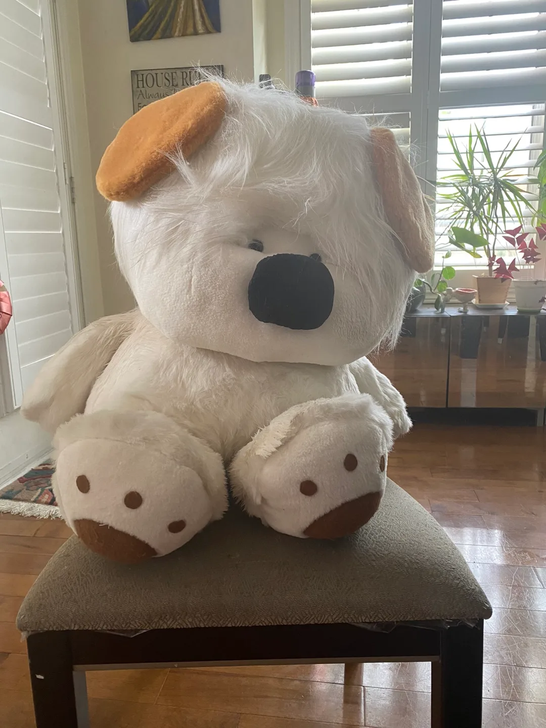 Large White Plush Dog thumbnail