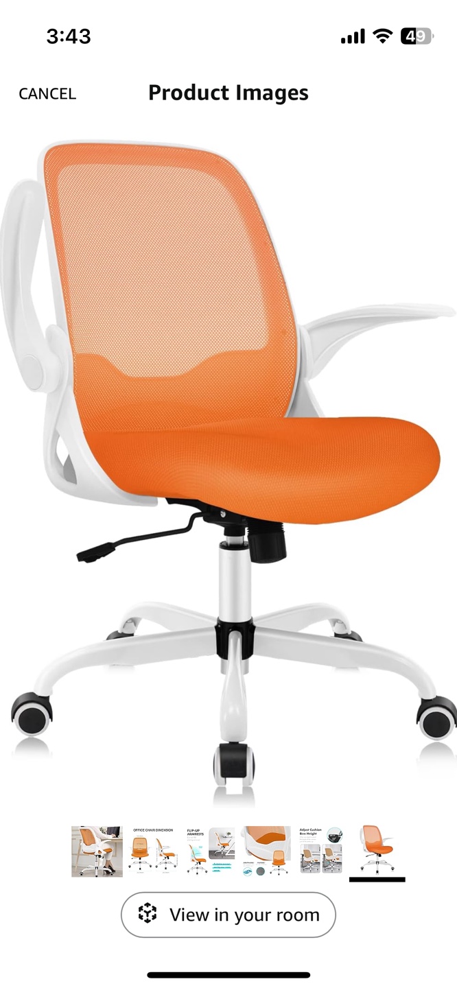 Orange Mesh Office Chair