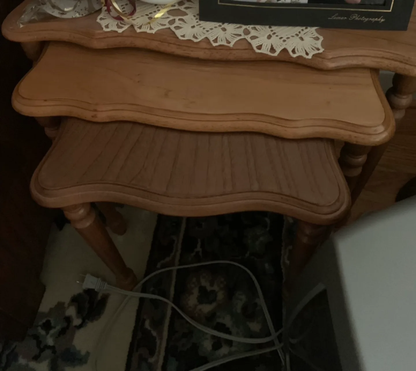 Set of 3 Wooden Nesting Tables thumbnail