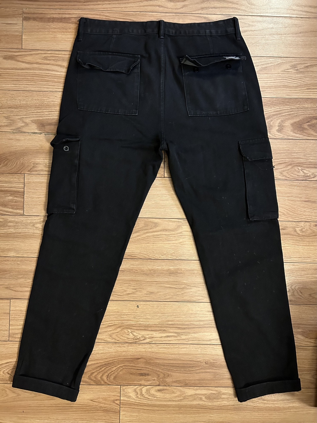 Amnesia Off-Line Black Cargo Pants Size 32 - photo 3