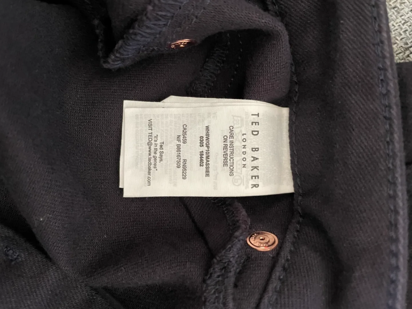 Ted Baker London Navy Jeans Size 28 image indicator(8)