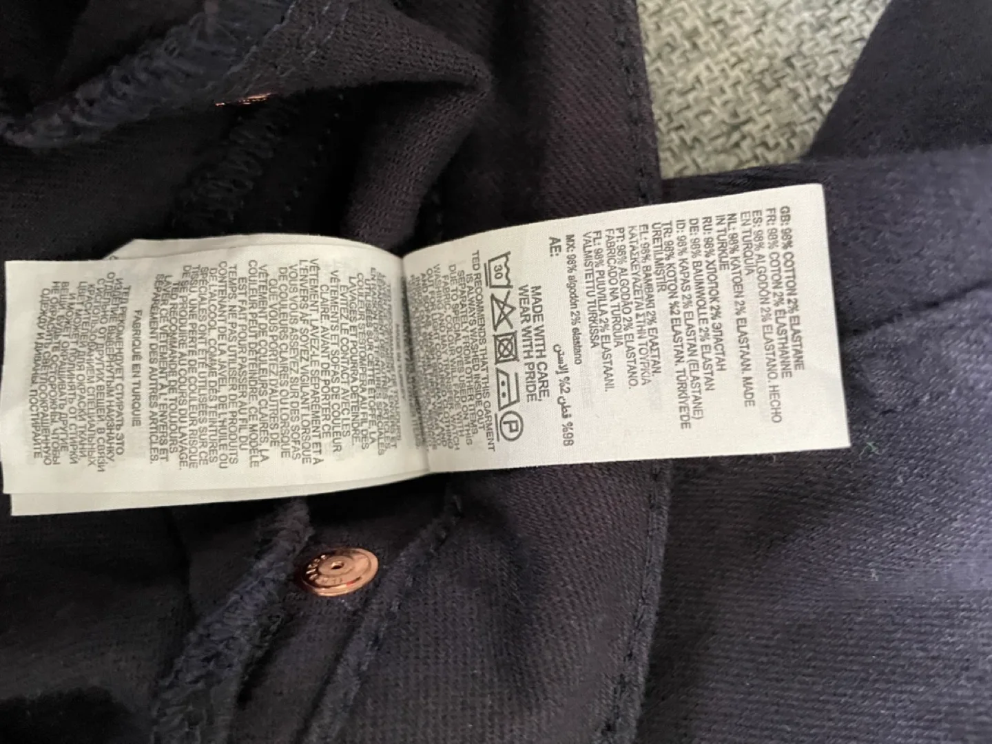 Ted Baker London Navy Jeans Size 28 image indicator(9)