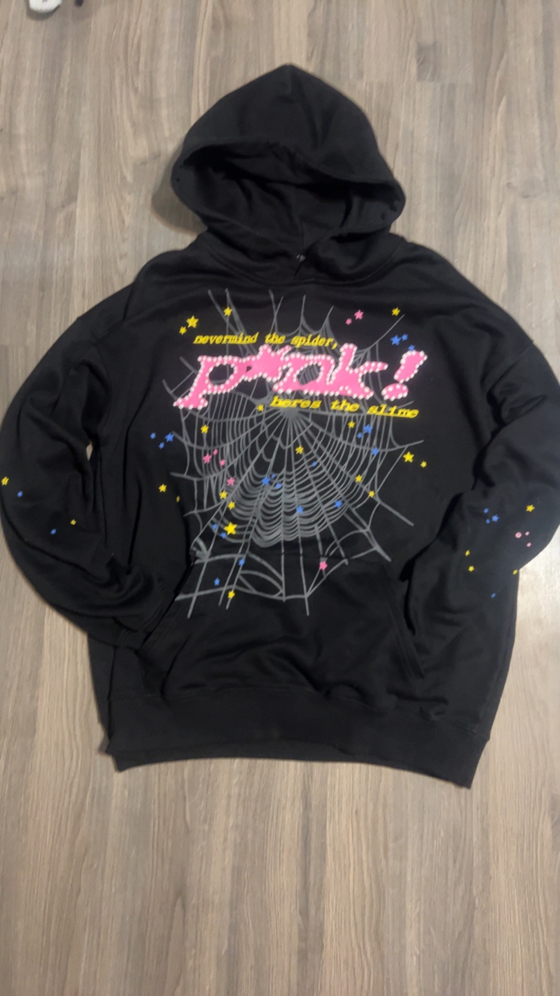 Sp5der Hoodie Pxnk Black