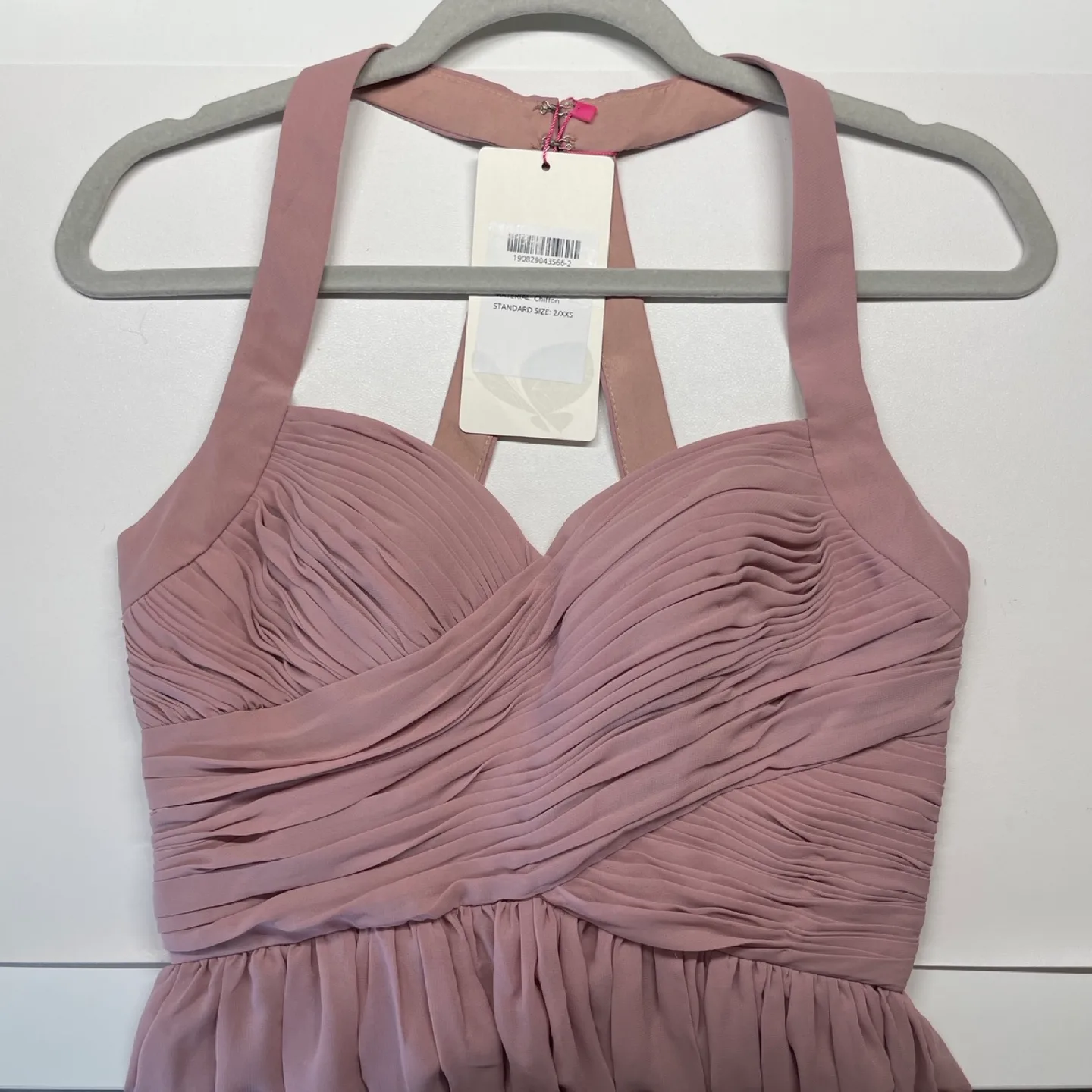 NEW WITH TAG bridesmaid dress in dusty pink (xxs/size 2) image indicator(4)