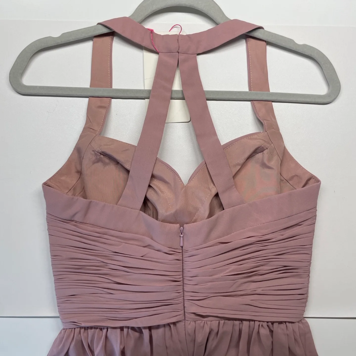NEW WITH TAG bridesmaid dress in dusty pink (xxs/size 2) image indicator(6)