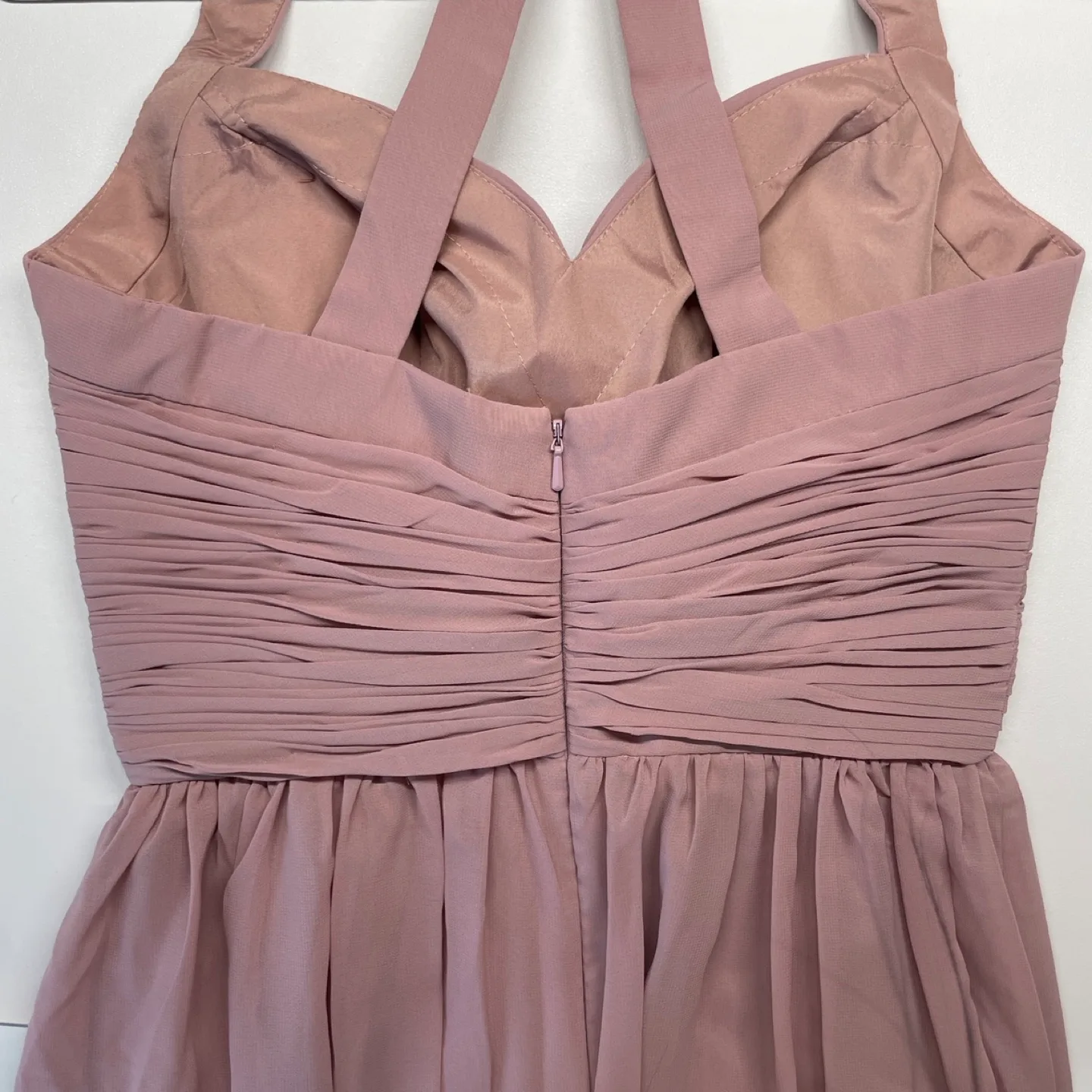 NEW WITH TAG bridesmaid dress in dusty pink (xxs/size 2) image indicator(7)