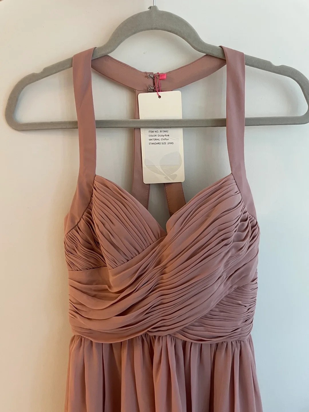 NEW WITH TAG bridesmaid dress in dusty pink (xxs/size 2) image indicator(2)