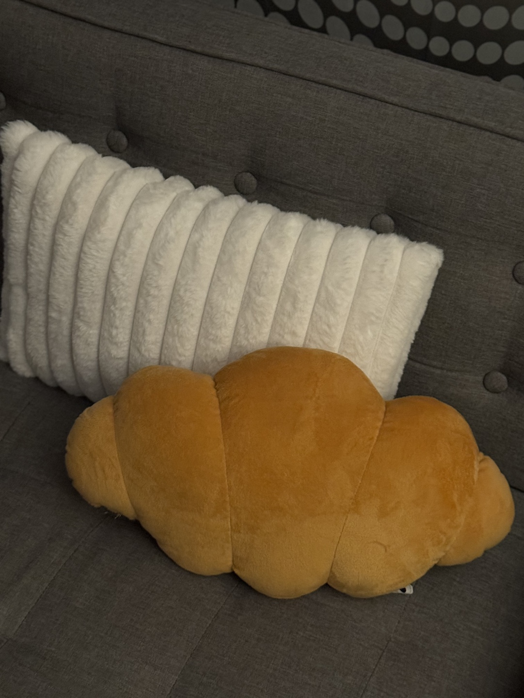 Croissant and white Pillow