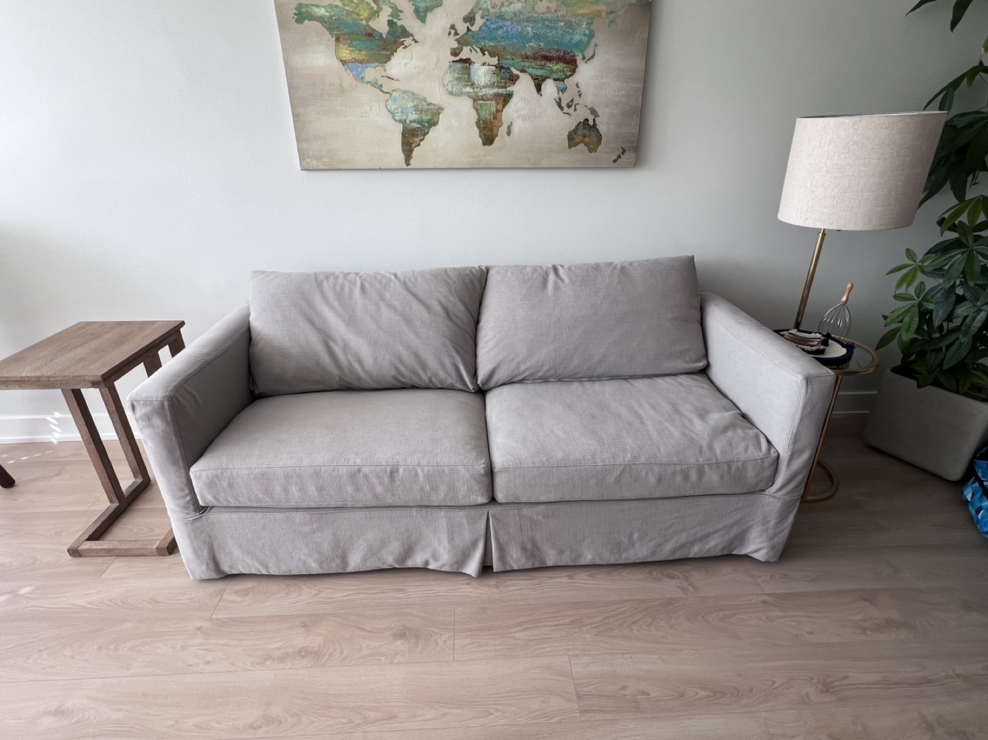 Crate and Barrell Axis slipcovered sofa - photo 4