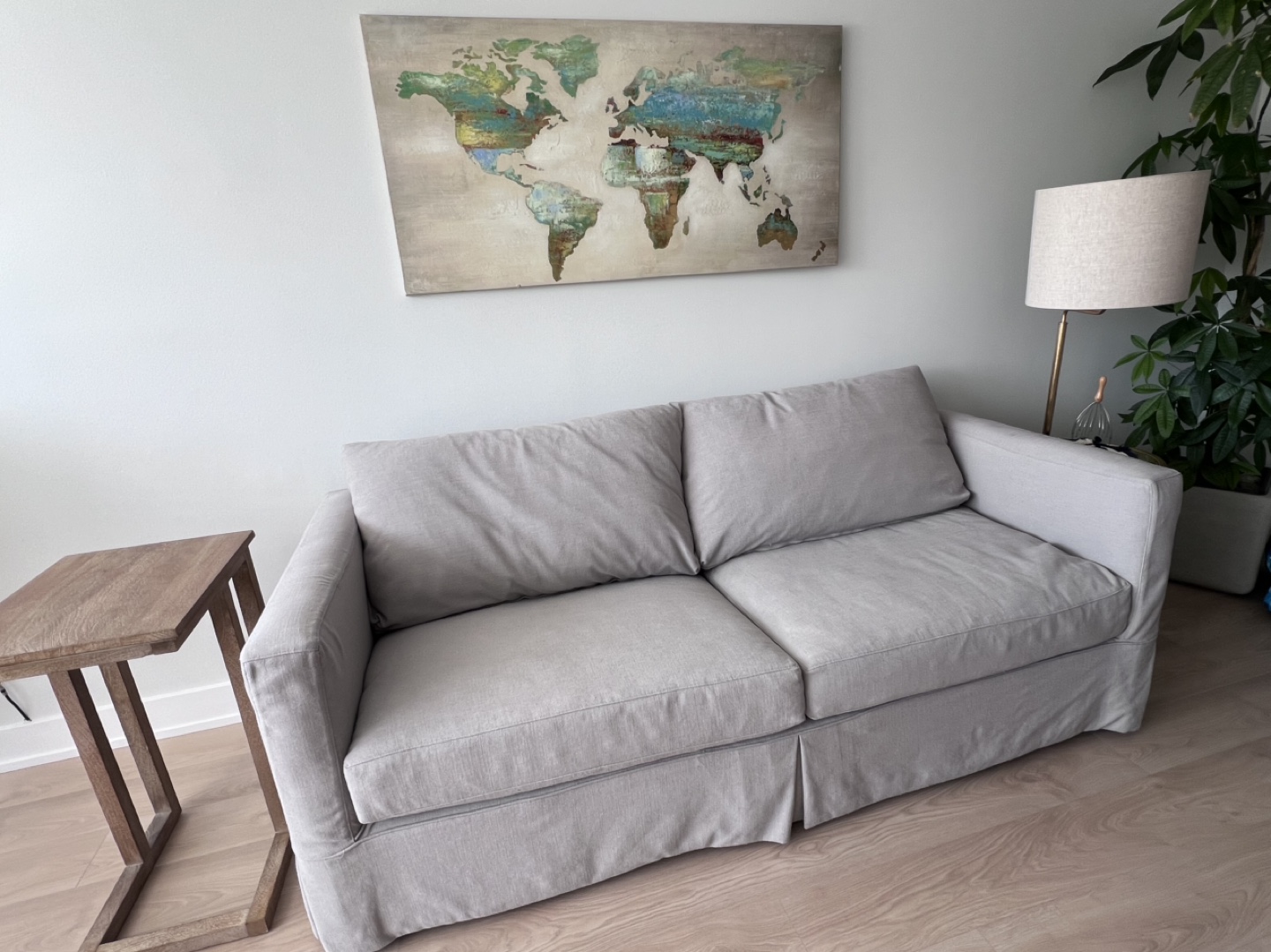 Crate and Barrell Axis slipcovered sofa - photo 5